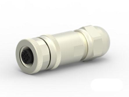 T4110012031-000 TE Connectivity Circular Connector, 3 Contacts, Cable, M12 Connector, Socket, Female, IP67, T411 Series