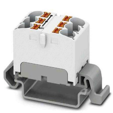 3273670 Phoenix Contact Distribution Block, 6 Way, 0.2 → 6mm², 32A, 800 V, White