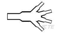 268026-000 TE Connectivity Cable boot Black Adhesive Lined, 13.2mm