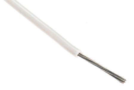 3051 WH001 Alpha Wire Hook-up Wire PVC Series White 0.35 mm² Hook Up Wire, 22 AWG, 7/0.25 mm, 305m, PVC Insulation,