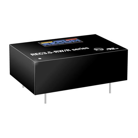 REC3-5-2412DRW-R10-A Recom REC3.5 3.5W Isolated DC-DC Converter Through Hole, Vin 18 → 36 V dc, Vout ±12V dc, I/O isolation 10kV