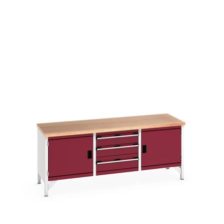41002055-24V Bott 41002055.24V Sheet Steel Workbench, 840mm x 750mm x 2000mm