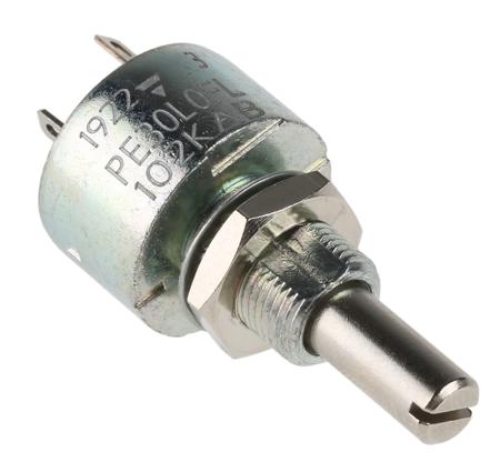 PE30L0FL102KAB Vishay PE30 1kΩ Rotary Potentiometer 1-Gang Panel Mount,