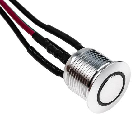 175-8593 Push Button Switch, IP67, 16 Dia.mm, Panel Mount Yellow LED, 36V dc