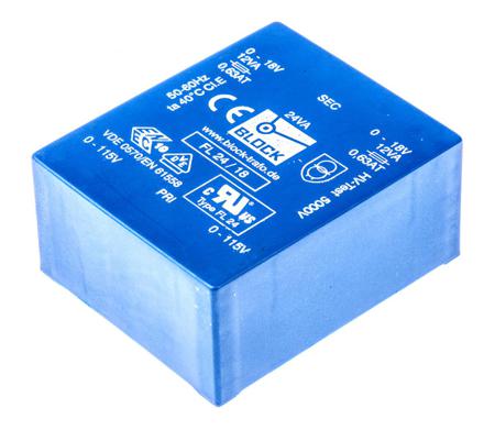 FL24-18 18V ac 2 Output Through Hole PCB Transformer, 24VA
