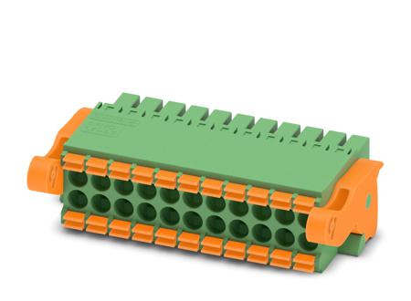 1790577 Phoenix Contact, 3.5mm Pitch, DFMC 1.5/11-ST-3.5-LR, 22 Way, Pluggable Terminal Block, Plug, Cable Mount, Spring Cage