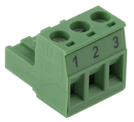 1762208 Phoenix Contact, 5.08mm Pitch, MSTB 2.5/ 3-ST-5.08 BD: 1-3, 3 Way, , Pluggable Terminal Block, Plug, Plug-In, Screw