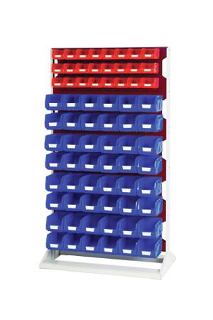16917225.24V Bott Steel Louvre Panel Storage Unit, 550mm x 1000mm x 1775mm, Red