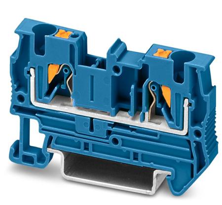 3211760 Phoenix Contact  PT 4 BU Series Blue, 0.2 → 6mm², Single-Level, Push In Termination