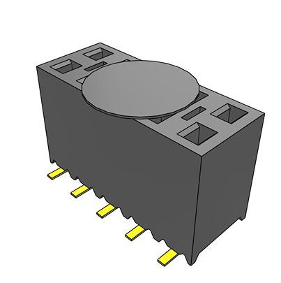 SSM-105-L-DV-BE-K-TR Samtec SSM Series Vertical Surface Mount PCB Socket, 10-Contact, 2-Row, 2.54mm Pitch, SMT Termination