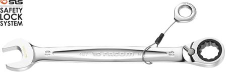 467.19SLS Facom 467 Series Combination Ratchet Spanner, 19mm, Metric, Height Safe, Double Ended, 247 mm Overall
