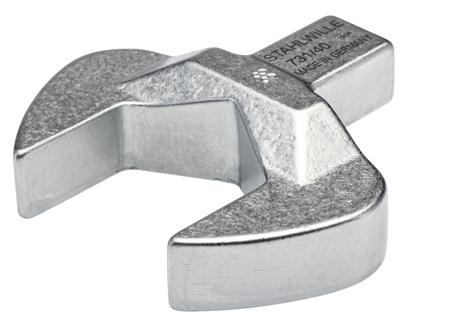 58214038 STAHLWILLE 731/40 Series Open Ended Insert Open-Ended Shell Tool, 38.0 mm, 14 x 18mm Insert, Chrome Plated Finish