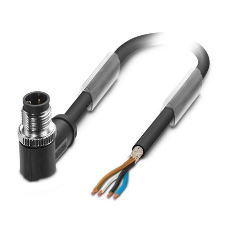 1682870 Phoenix Contact Male 4 way M12 to 4 way Free End Sensor Actuator Cable, 1.5 m