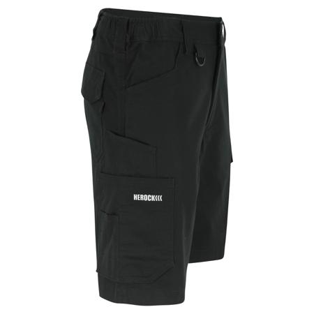 22MBM2101BK-56 Herock BARGO SHORTS Black 2% Elastane, 98% Cotton Work shorts, 46in