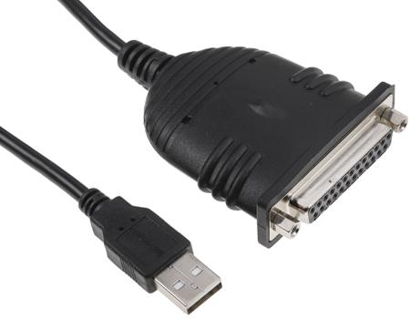 ICUSB1284D25 StarTech.com USB 2.0 USB A Male to DB25 Female Converter Cable