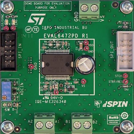 EVAL6472PD STMicroelectronics Fully Integrated Stepper Motor Driver Mounting the L6472 in a High Power PowerSO Package Power