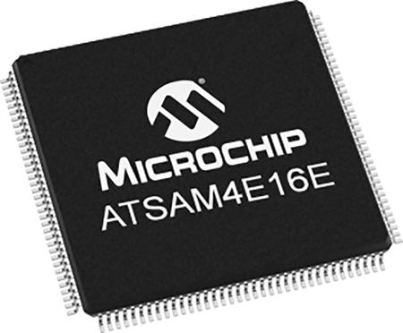 ATSAM4E16EA-AUR Microchip Technology , 32bit ARM Cortex M4 Microcontroller, 32.768kHz, 1.024 MB Flash, 144-Pin LQFP