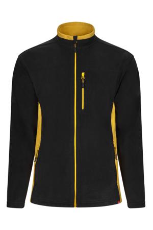 201504_00-17_L Velilla 201504 Black/Yellow, Fleece Lined Fleece Jacket, L