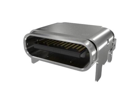 GSB3C31331DYHR Amphenol Communications Solutions Right Angle, Top Mount Type Type C USB3.2 USB C Connector