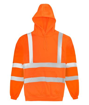 HVHSPR-S Orbit International Orange Unisex Hi Vis Hoodie, S