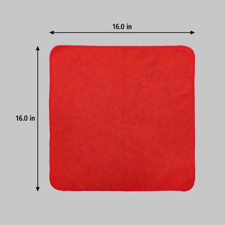 1820581 Rubbermaid Commercial Products 24 Red Microfibre Cloths for use with Wet/Dry
