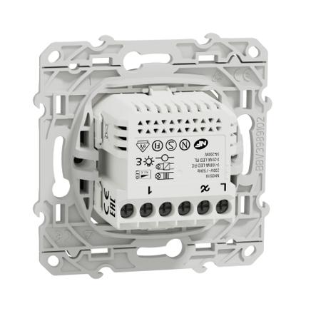 S540567W Schneider Electric 2 Way 1 Gang Push Button Dimmer Switch 500VA, 230V ac, 0.4W