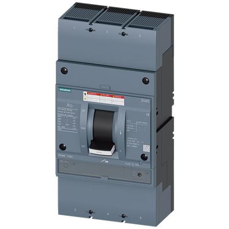 3VA5580-6EC36-2AA0 Siemens, SENTRON MCCB Molded Case Circuit Breaker 3P 800A, Breaking Capacity 65 kA, Fixed Mount