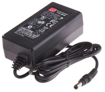 770-2848 RS Pro 25W Desktop Power Supply, 135 → 370 V dc, 90 → 264 V ac, 9V dc 2.77A Output Level V 1 Output