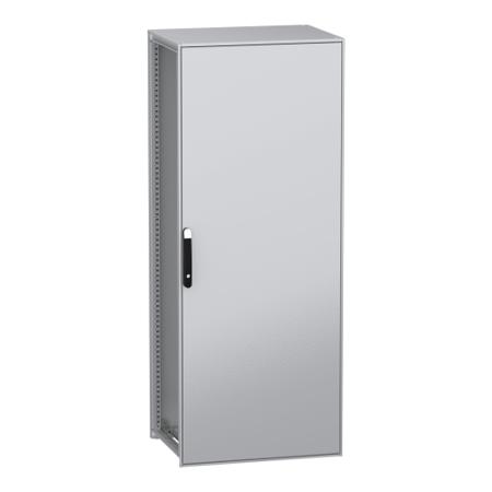 NSYSFN20860 Schneider Electric PanelSeT SFN Series Galvanised Steel Single-Door-Door Floor Standing Enclosure, Opaque Door, IP55,