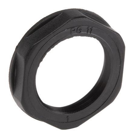 53019220 Lapp Black Fibreglass PA Cable Gland Locknut, PG11 Thread, IP68