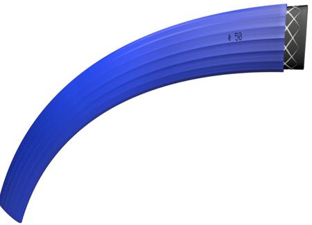 140027 TRICOFLEX TRICOFLAT PVC, Hose Pipe, 40mm ID, 44.4mm OD, Blue, 25m