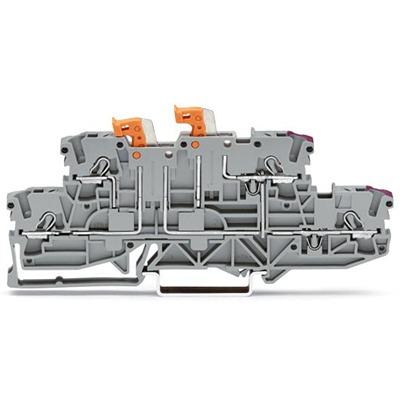 2002-2958 WAGO TOPJOB S Series Knife Disconnect Terminal Block, 2.5mm², 2-Level, Push In Termination, ATEX, CSA, IECEx