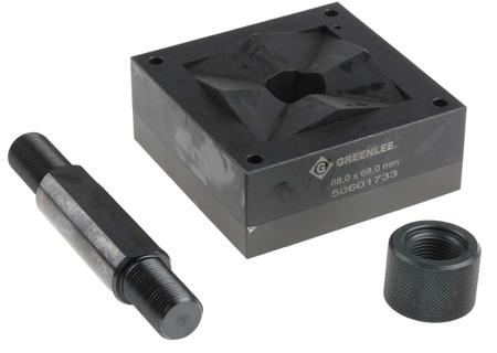 50601717 Greenlee Punch and Die Tool, 68 x 68mm, Square, Hydraulic Operation
