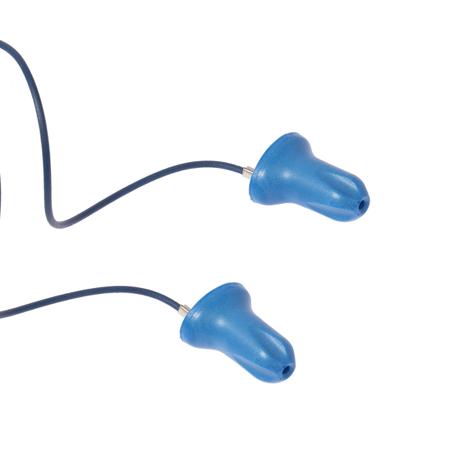2112114 Uvex Blue Disposable Corded Ear Plugs, 24dB Rated, Metal Detectable, 100 Pairs
