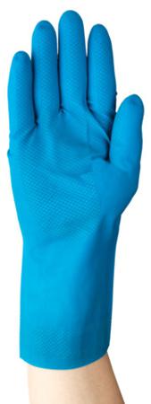 87195100BP Ansell AlphaTec Blue Latex Food Industry Work Gloves, Size 10, Latex Coating