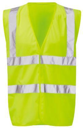 774-8282 Unisex L Yellow Reflective Waistcoat