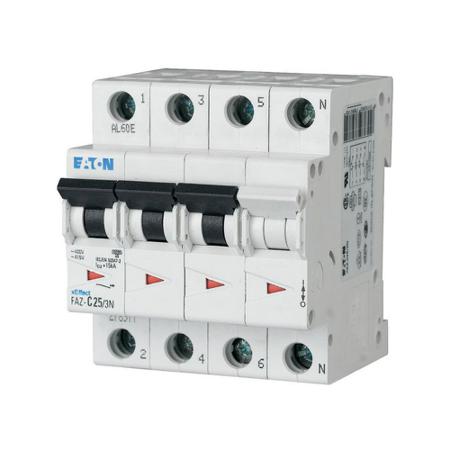 278987-FAZ-D2-5-3N Eaton xEffect FAZ MCB, 3+N, 2.5A Curve D, 400V AC, 10 kA Breaking Capacity