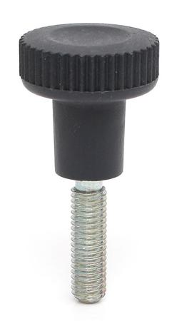 188-871 RS PRO Black Thermoplastic Thumbscrew Clamping Knob, M4 x 10, Threaded Mount