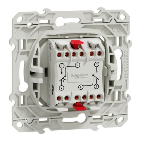 S530285 Schneider Electric Grey Rocker Switch, 2 Way, 1 Gang, Odace