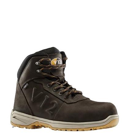 V2130-10 V12 Footwear LYNX IGS Brown Composite Toe Capped Unisex Safety Boots, UK 10, EU 43