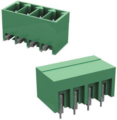 20020110-D091A01LF Amphenol FCI 06-381 Series 3.81mm Pitch Right Angle Pluggable Terminal Block, Header, Through Hole, 9 Way