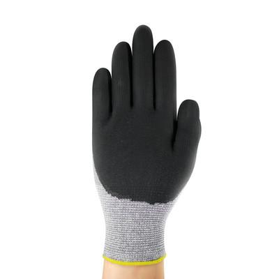 48702100 Ansell Black HPPE, Nylon, Polyester, Spandex Cut Resistant Work Gloves, Size 10, Foam Nitrile Coating