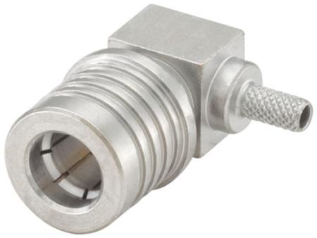 28S207-302N5 Rosenberger, Plug Cable Mount QMA Connector, 50Ω, Crimp, Solder Termination, Right Angle Body