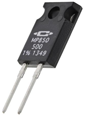 MP850-500R--1- Caddock MP850 Series TO-220 Radial Fixed Resistor 500Ω ±1% 50W -20 → +50ppm/°C