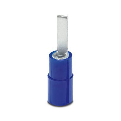 3240532 Phoenix Contact Hooked Insulated Blade terminal plug 20mm Blade Length, 14AWG to 16AWG, Blue