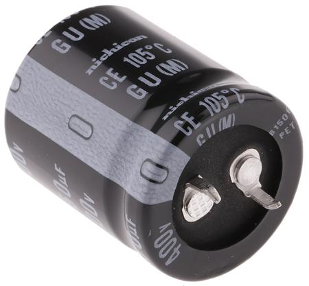 LGU2G151MELA Nichicon 150μF Aluminium Electrolytic Capacitor 400V dc, Snap-In -