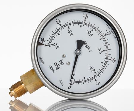188-986 RS PRO G 3/8 Analogue Pressure Gauge 0bar Bottom Entry 100mm Outside Diameter