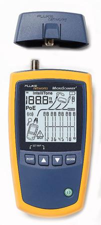 MS2-100-RS Fluke Networks Cable Tester Coaxial, RJ11, RJ45, MICROSCANNER 2