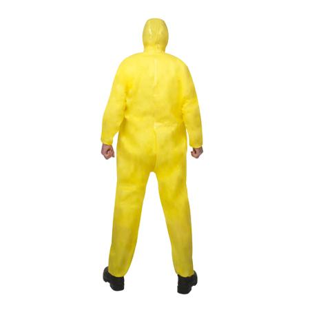 96780 120 → 128cm Men's Yellow Chemical Resistant PP Coverall