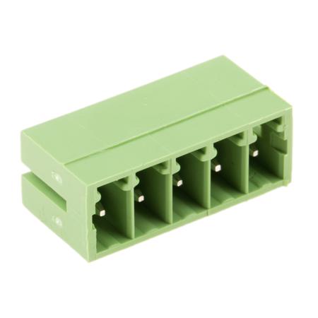 897-1032 RS PRO, 3.5mm Pitch, 5 Way, , Pluggable Terminal Block, Header, Through Hole, Solder Termination
